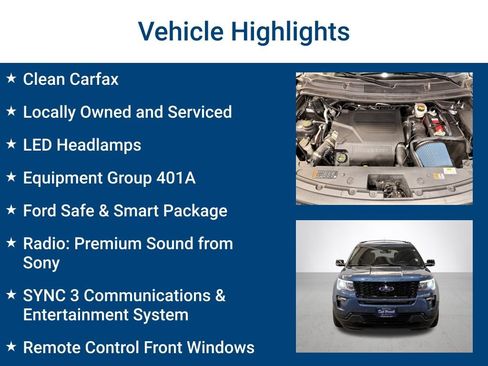 Used 2018 Ford Explorer Sport w/ Equipment Group 401A AWD/4WD image 3