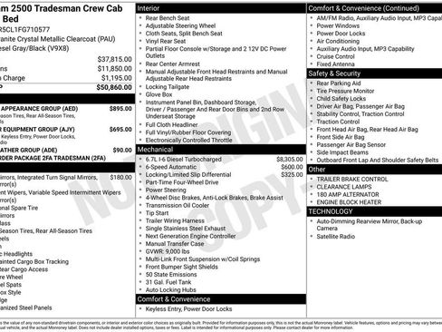 Used 2015 RAM 2500 Tradesman w/ Chrome Appearance Group image 2