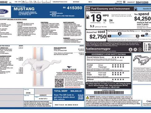 New 2025 Ford Mustang GT Premium w/ GT Performance Package image 4