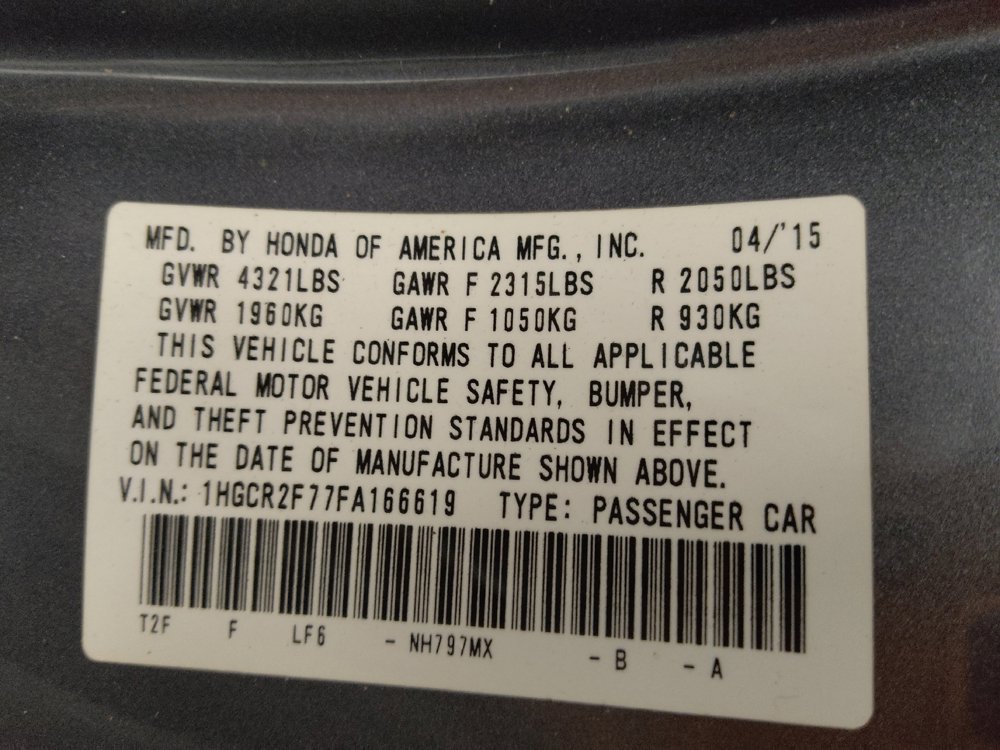 Used 2015 Honda Accord EX image 33