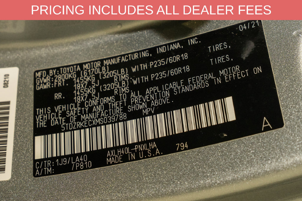 Used 2021 Toyota Sienna Limited FWD image 25