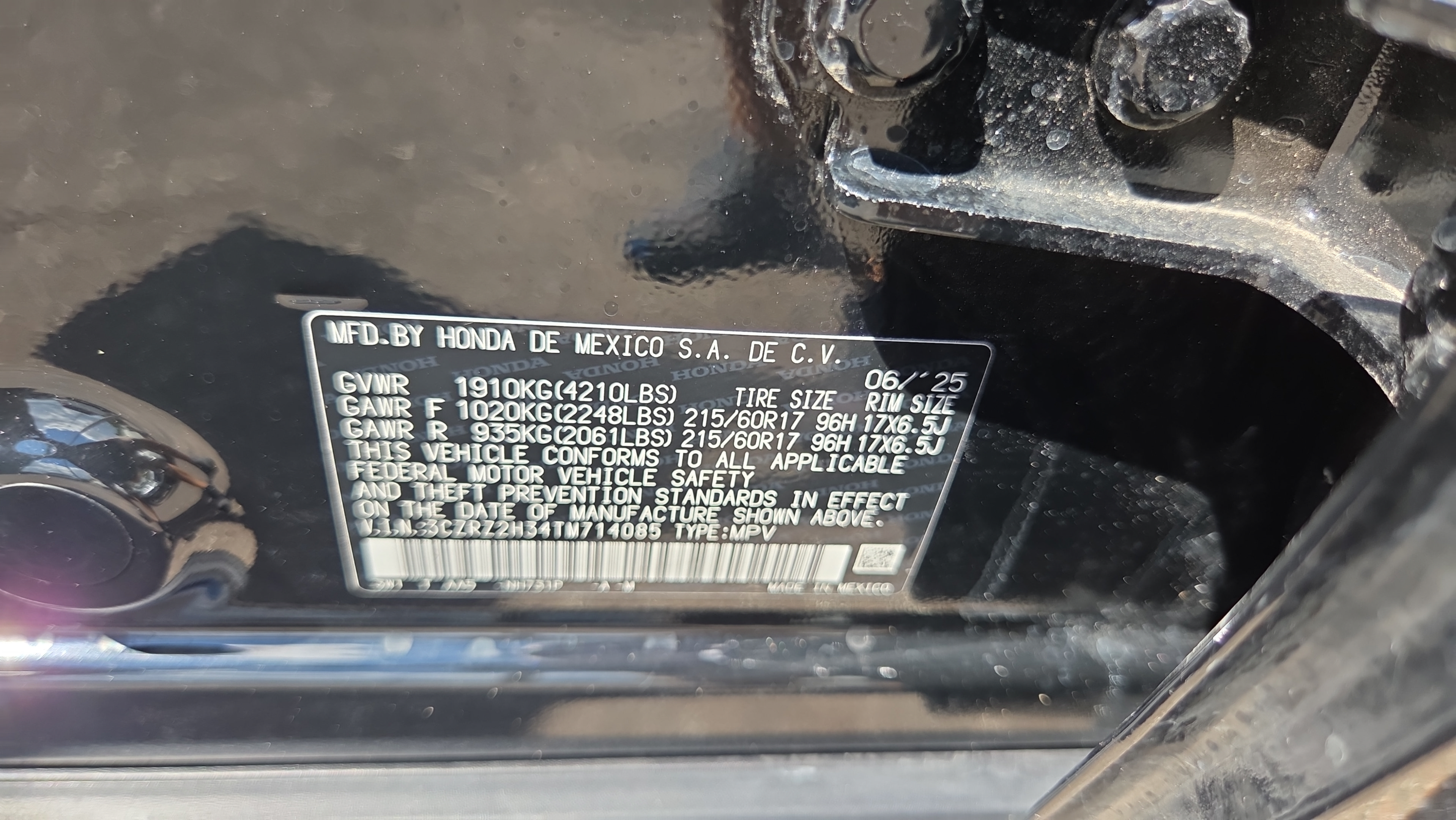 Certified 2026 Honda HR-V LX image 20