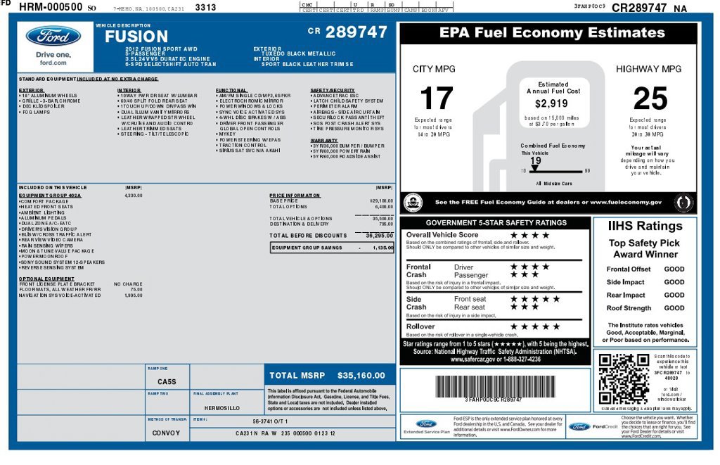 Used 2012 Ford Fusion Sport AWD/4WD image 20