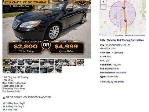 Used 2014 Chrysler 200 Touring FWD image 20