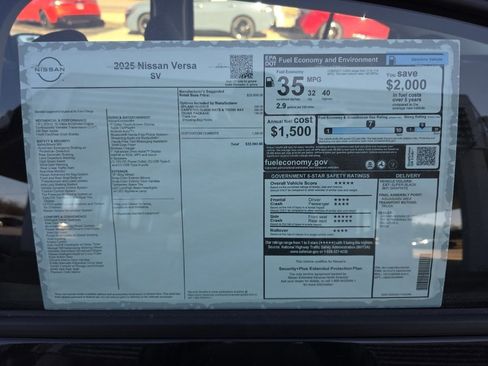 New 2025 Nissan Versa SV image 10