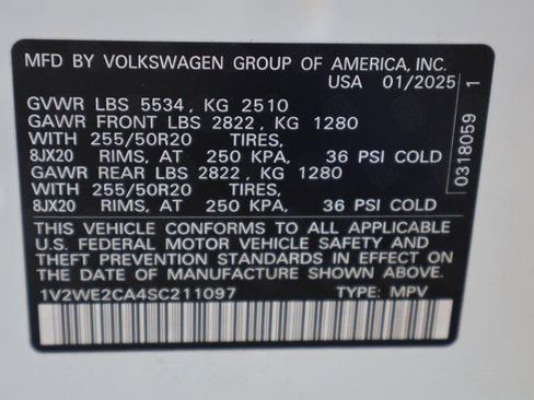 Certified 2025 Volkswagen Atlas Cross Sport SE image 26