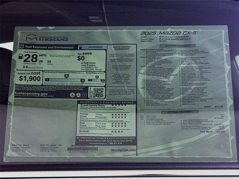 New 2025 MAZDA CX-5 AWD 2.5 S w/ Preferred Package image 20