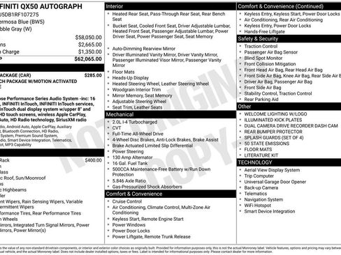 Used 2024 INFINITI QX50 Autograph w/ Cargo Package image 28