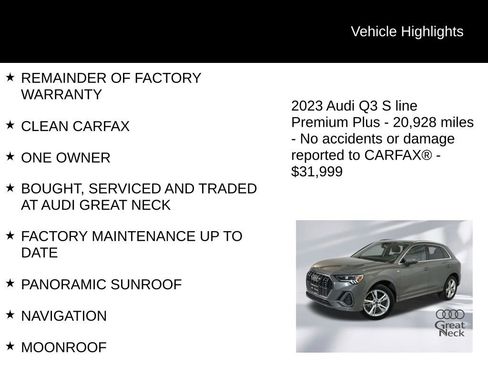 Used 2023 Audi Q3 2.0T Premium Plus w/ Premium Plus Package AWD/4WD image 9
