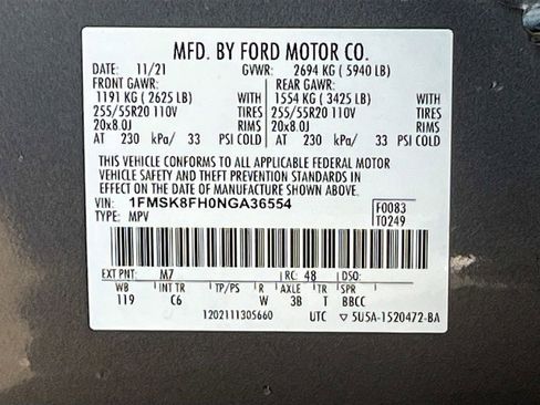 Used 2022 Ford Explorer Limited w/ Equipment Group 301A image 34