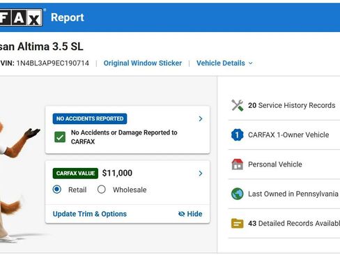 Used 2014 Nissan Altima 3.5 SL w/ Technology Package FWD image 3