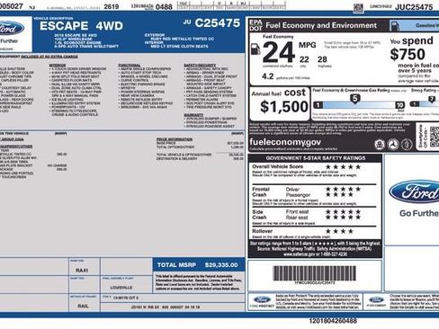 Certified 2018 Ford Escape SE w/ SE Sync 3 Package AWD/4WD image 4