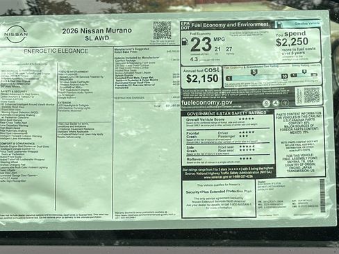New 2026 Nissan Murano SL w/ Comfort Package image 17
