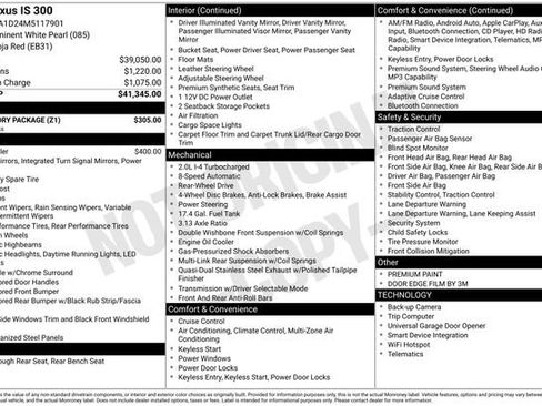 Used 2021 Lexus IS 300 w/ Accessory Package image 5