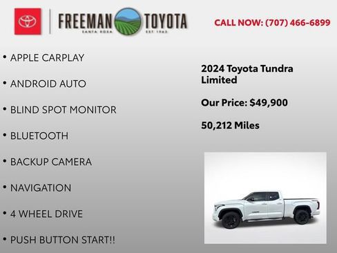 Used 2024 Toyota Tundra Limited w/ TRD Off-Road Package AWD/4WD image 9