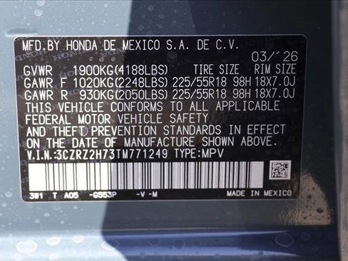 New 2026 Honda HR-V EX-L image 25