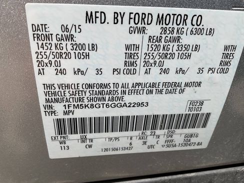 Used 2016 Ford Explorer Sport w/ Equipment Group 401A AWD/4WD image 22