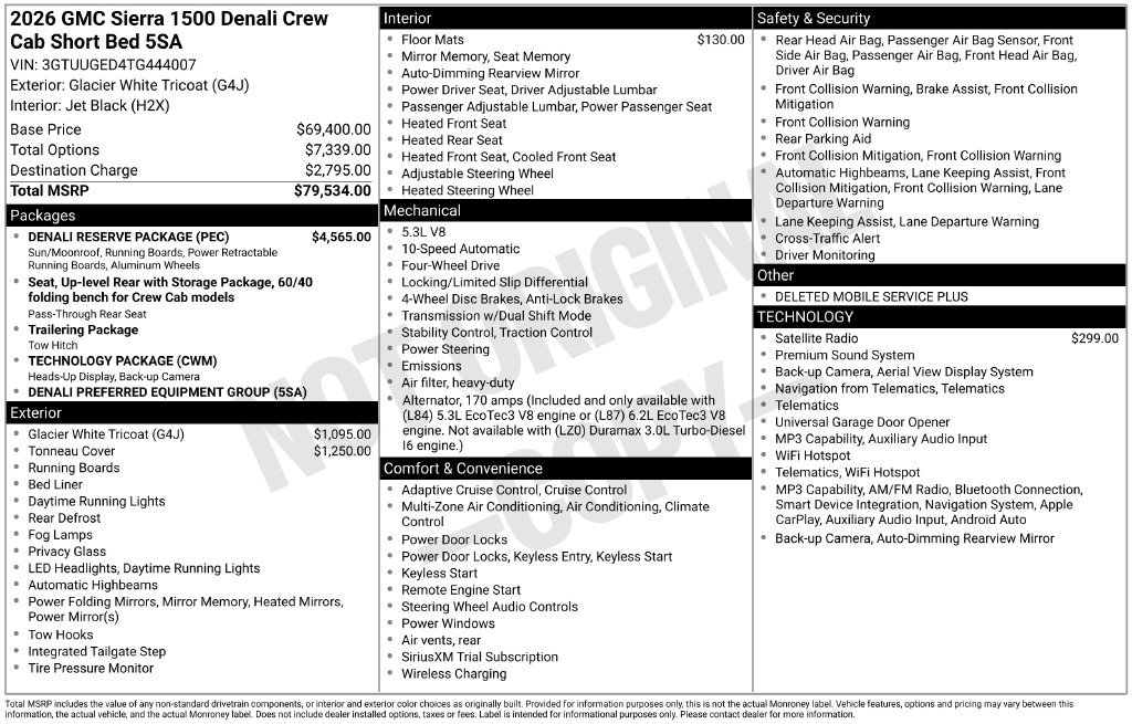 New 2026 GMC Sierra 1500 Denali w/ Denali Reserve Package AWD/4WD image 5