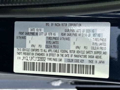 Used 2018 MAZDA MAZDA6 Sport w/ I-ACTIVSENSE Package image 15