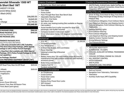 New 2026 Chevrolet Silverado 1500 W/T w/ WT Value Package AWD/4WD image 11