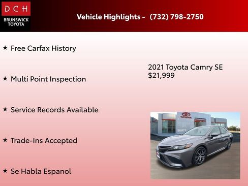 Used 2021 Toyota Camry SE image 4