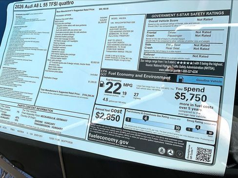 New 2026 Audi A8 L 3.0T image 18