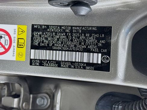 Used 2018 Lexus ES 350 w/ Ultra Luxury Package FWD image 34