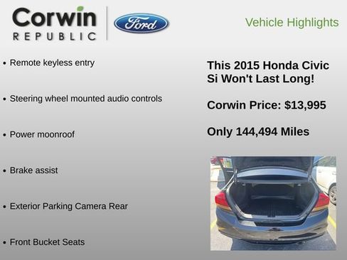 Used 2015 Honda Civic Si image 6