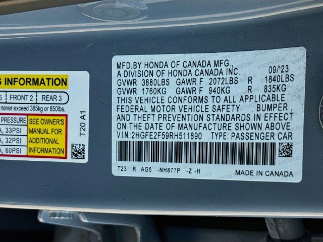 Certified 2024 Honda Civic Sport image 29