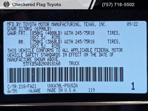 Used 2022 Toyota Tundra SR image 21