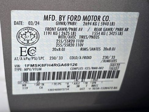 Certified 2024 Ford Explorer Limited AWD/4WD image 34