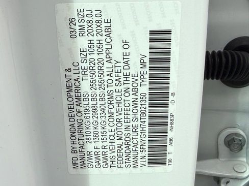 New 2026 Honda Pilot Touring image 29