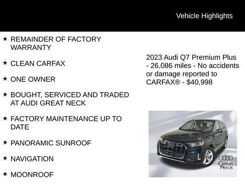 Used 2023 Audi Q7 2.0T Premium Plus w/ Premium Plus Package AWD/4WD image 9