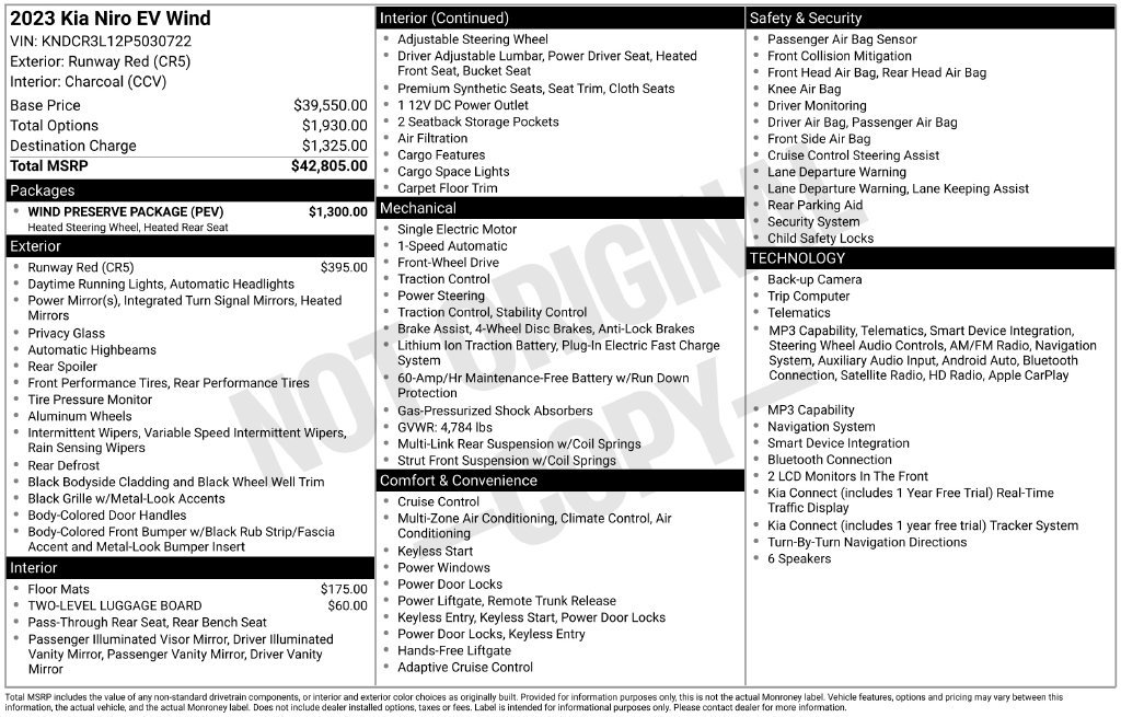 Used 2023 Kia Niro Wind w/ Wind Preserve Package FWD image 18