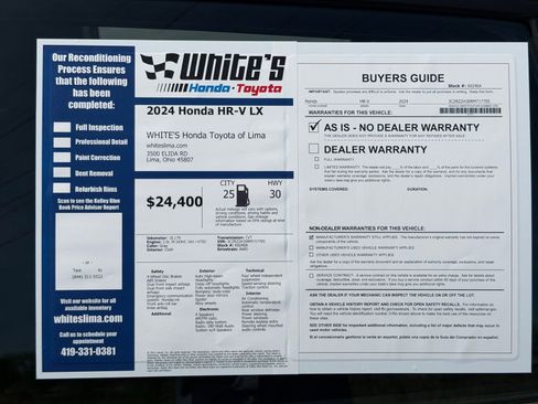 Used 2024 Honda HR-V LX image 28