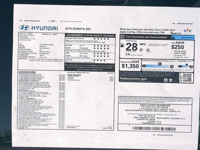 Used 2019 Hyundai Sonata SEL FWD image 26