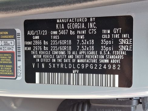 Certified 2023 Kia Sorento S w/ Panoramic Sunroof Package AWD/4WD image 29