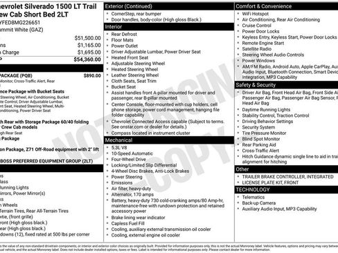 Used 2021 Chevrolet Silverado 1500 LT Trail Boss w/ Safety Package AWD/4WD image 11