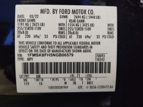 Used 2022 Ford Explorer Limited AWD/4WD image 33