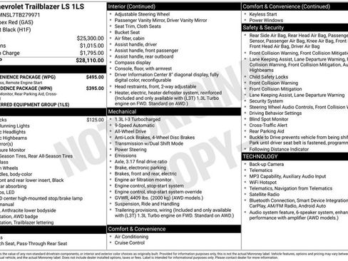 New 2026 Chevrolet TrailBlazer LS w/ LS Convenience Package AWD/4WD image 11