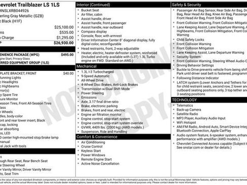Certified 2024 Chevrolet TrailBlazer LS w/ LS Convenience Package AWD/4WD image 30