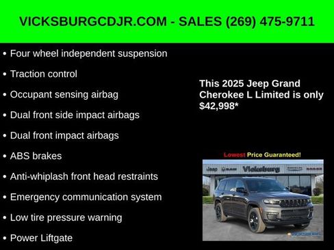 New 2025 Jeep Grand Cherokee L Limited w/ Black Appearance Package image 22