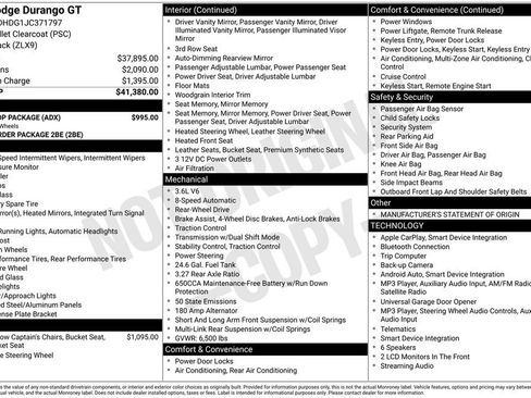 Used 2018 Dodge Durango GT w/ Blacktop Package RWD image 5