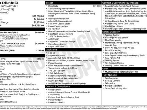 Used 2021 Kia Telluride EX w/ EX Premium Package image 16