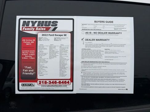Used 2022 Ford Escape SE w/ Convenience Package image 50