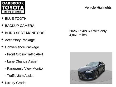 Used 2026 Lexus RX 350 AWD w/ Convenience Package image 5