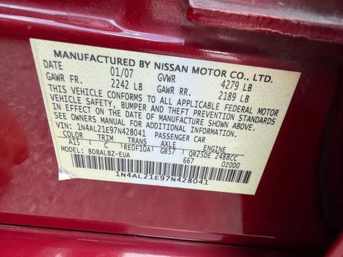 Used 2007 Nissan Altima 2.5 S w/ SL Pkg FWD image 28