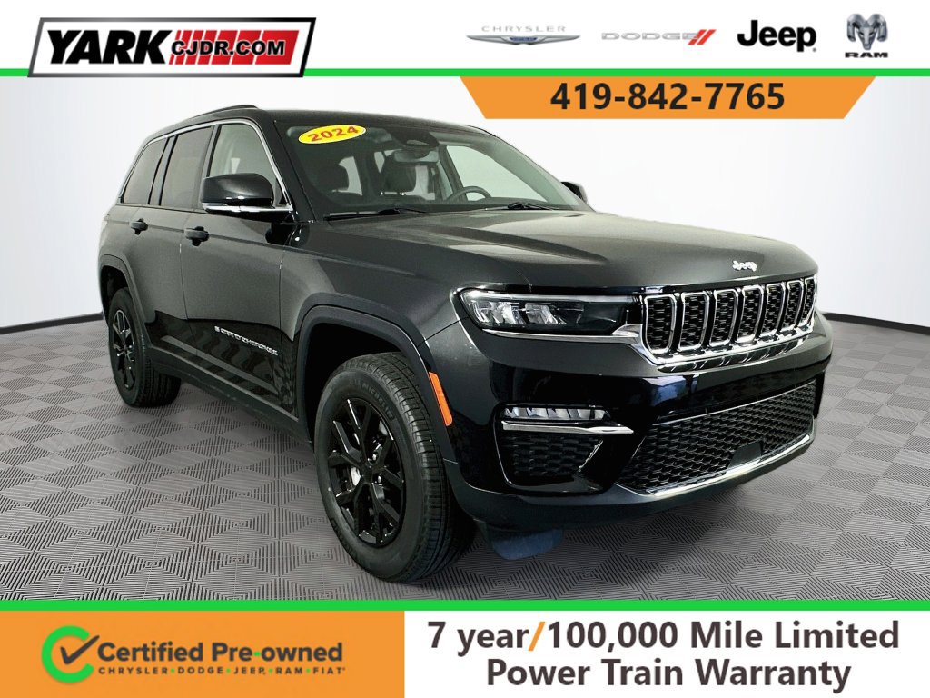 Certified 2024 Jeep Grand Cherokee Limited w/ Trailer Tow Package AWD/4WD 360° Tour