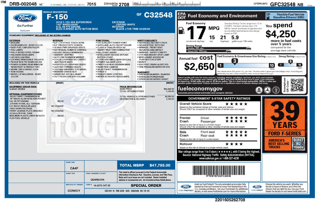 Used 2016 Ford F150 Lariat AWD/4WD image 8