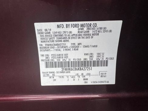 Used 2019 Ford Flex SEL w/ Equipment Group 202A AWD/4WD image 16